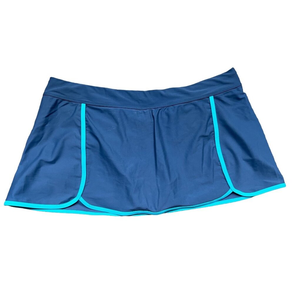 Free Country Tennis Running Skort Sz XL Gray and Blue with Pocket